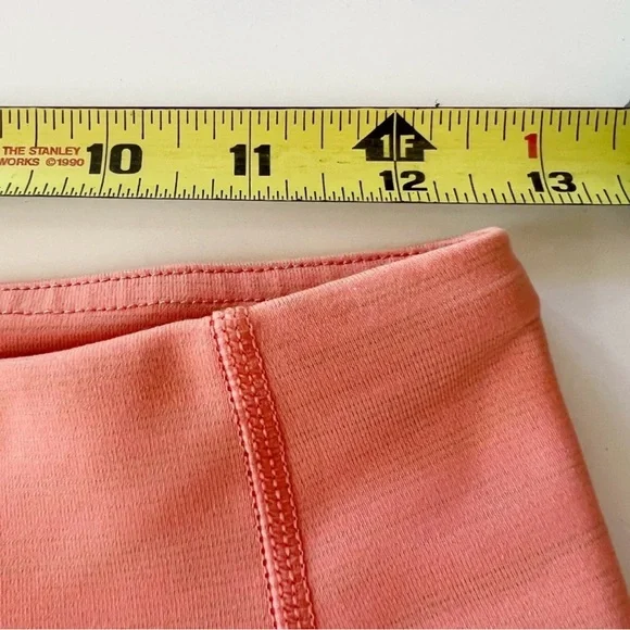 Outdoor Voices Tech Sweat Biker Shorts in Heathered Orange Peach - Picture 15 of 16